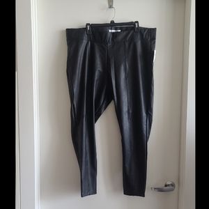Faux leather pants